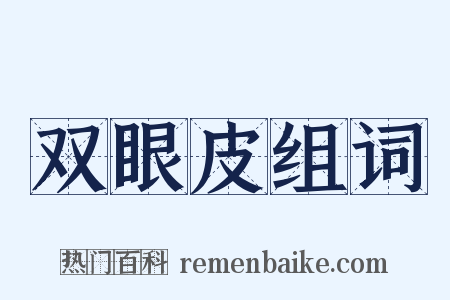 双眼皮组词是什么意思的图片